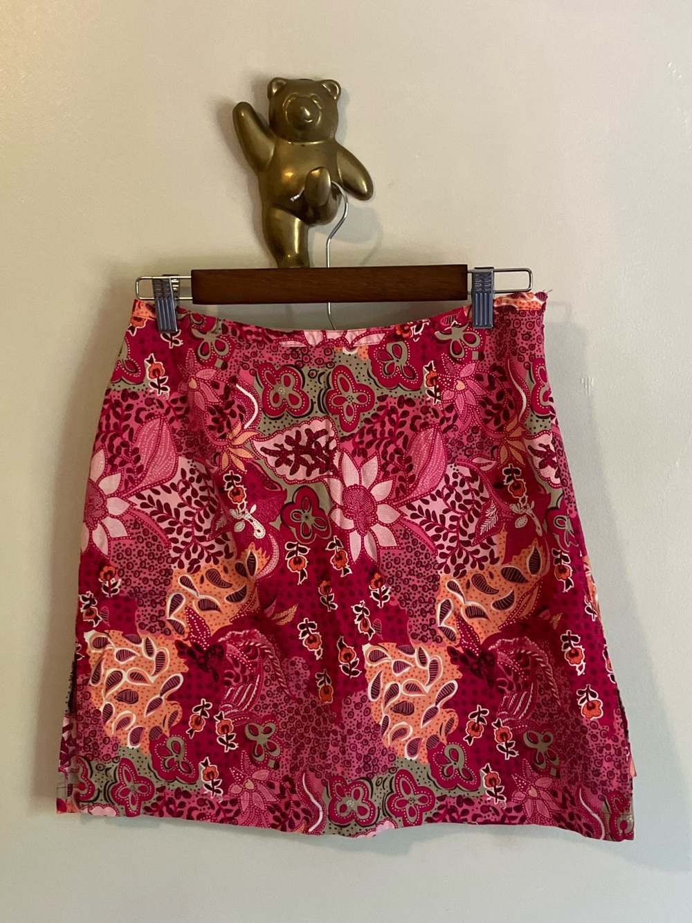 Kim Rogers Pink Floral Print Mini Skirt